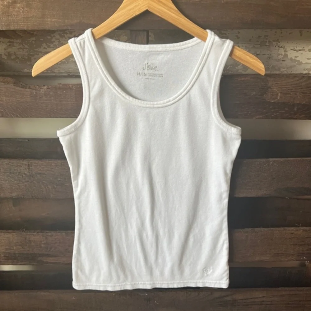 JUSTICE Girls Tank in White 14/16